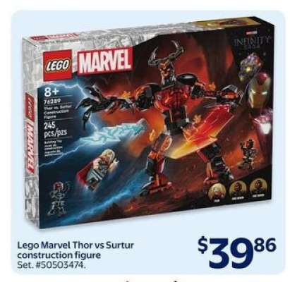 Lego Marvel Thor vs Surtur construction figure
