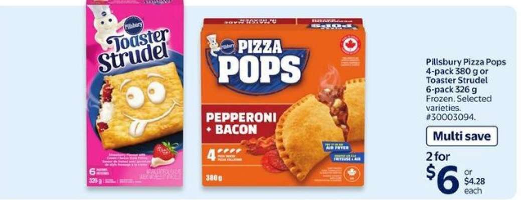 PILLSBURY PIZZA POPS OR TOASTER STRUDEL
