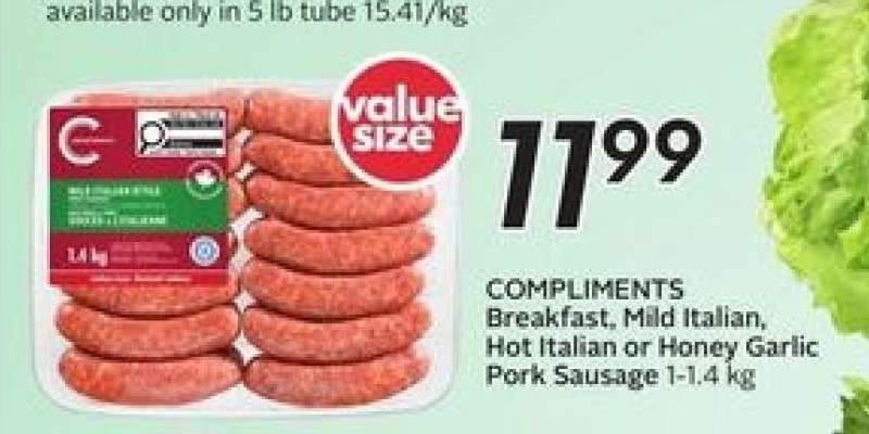 COMPLIMENTS Pork Sausage