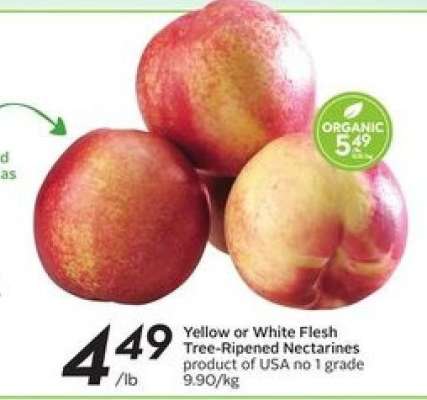 Yellow or White Flesh Tree-Ripened Nectarines