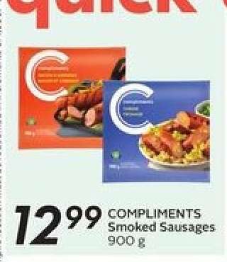COMPLIMENTS Smoked Sausages
