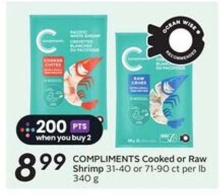 COMPLIMENTS Cooked or Raw Shrimp