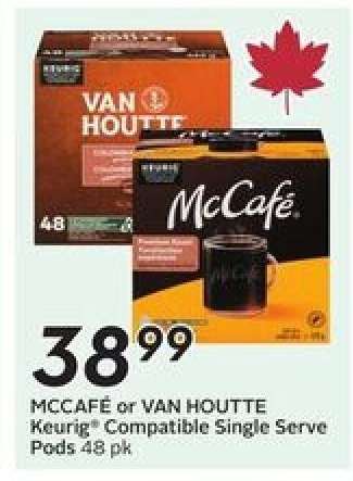McCafé or Van Houtte Keurig Compatible Single Serve Pods