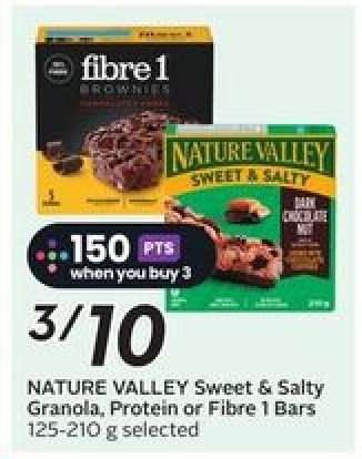 NATURE VALLEY Sweet & Salty Granola, Protein or FIBRE 1 Bars