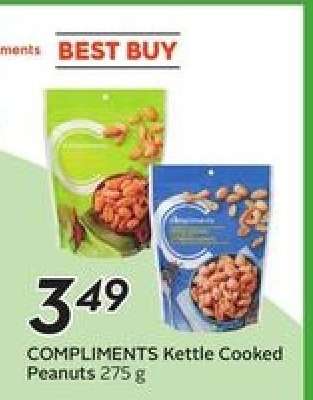 COMPLIMENTS Kettle Cooked Peanuts 275 g