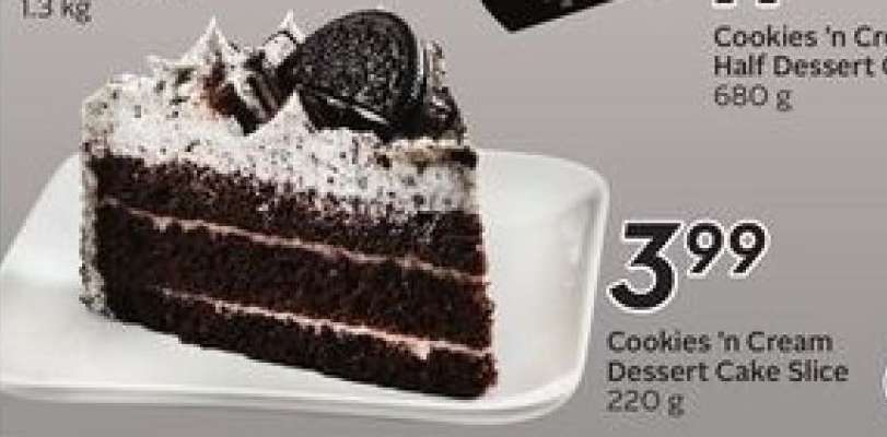 Cookies 'n Cream Dessert Cake Slice