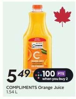Compliments Orange Juice