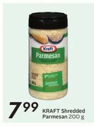 KRAFT Shredded Parmesan 200 g