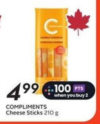COMPLIMENTS Cheese Sticks 210 g