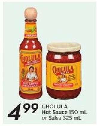 CHOLULA Hot Sauce or Salsa