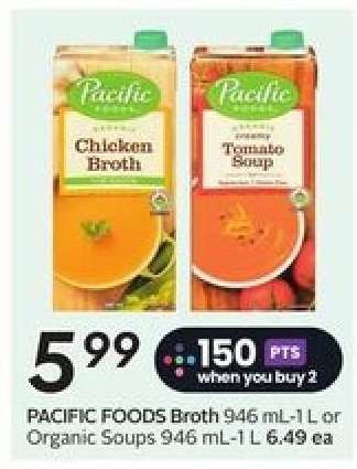 PACIFIC FOODS Broth or Organic Soups