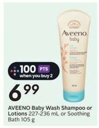 AVEENO Baby Wash Shampoo or Lotions