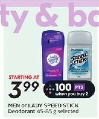 MEN or LADY SPEED STICK Deodorant