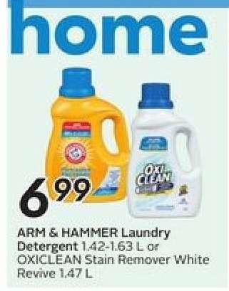 ARM & HAMMER Laundry Detergent or OXICLEAN Stain Remover