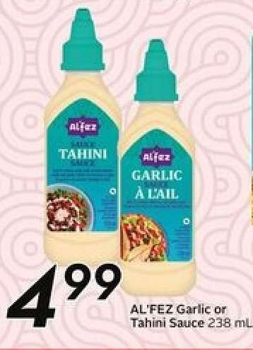 AL'FEZ Garlic or Tahini Sauce 238 mL