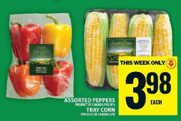 Assorted Peppers / Tray Corn