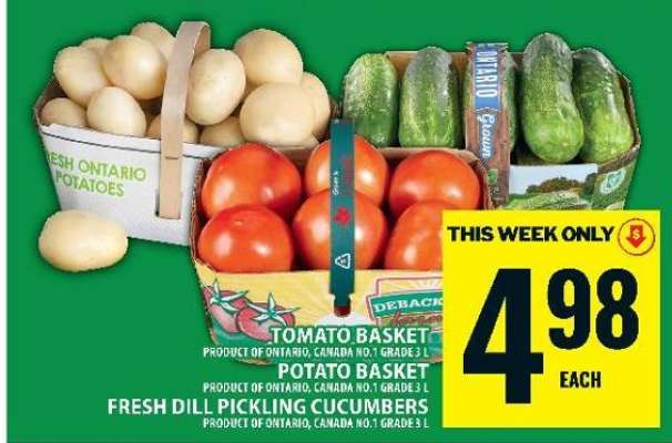 Tomato, Potato, and Cucumber Baskets