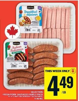 SELECTION FRESH PORK SAUSAGES FAMILY PACK