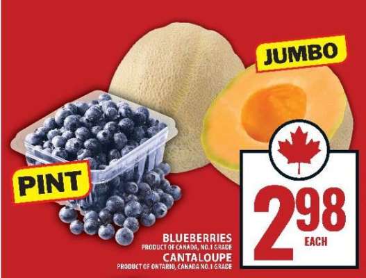 Blueberries and Cantaloupe