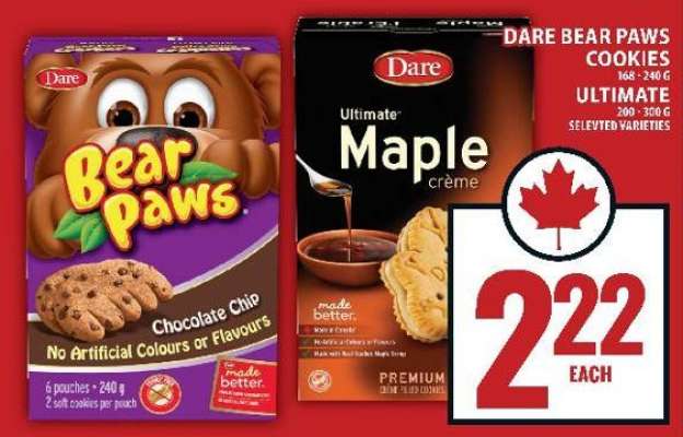 Dare Bear Paws Cookies