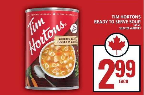 TIM HORTONS READY TO SERVE SOUP