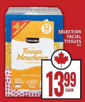 Selection Facial Tissues