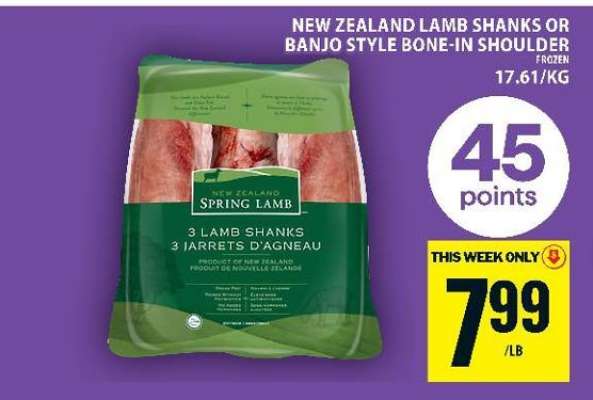 New Zealand Lamb Shanks or Banjo Style Bone-In Shoulder