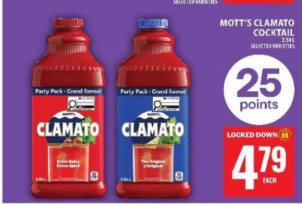 MOTT’S CLAMATO COCKTAIL