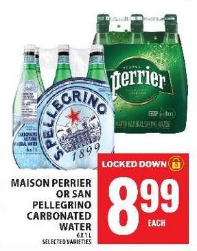 Maison Perrier or San Pellegrino Carbonated Water
