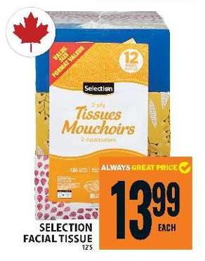 SELECTION FACIAL TISSUE