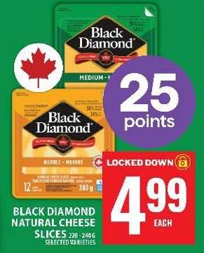 BLACK DIAMOND NATURAL CHEESE SLICES