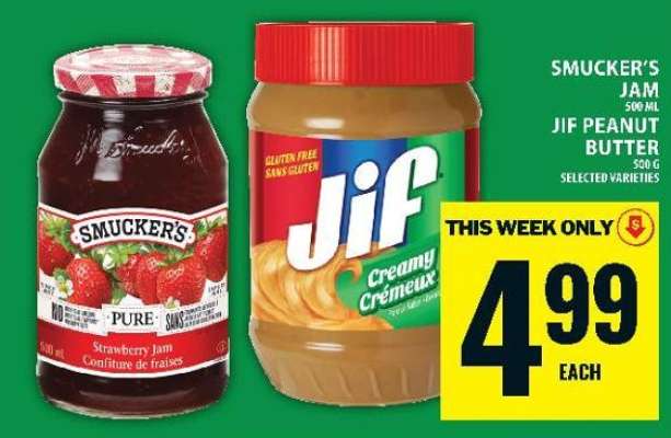 Smucker's Jam / Jif Peanut Butter
