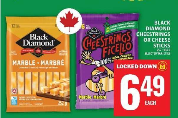 BLACK DIAMOND CHEESTRINGS OR CHEESE STICKS