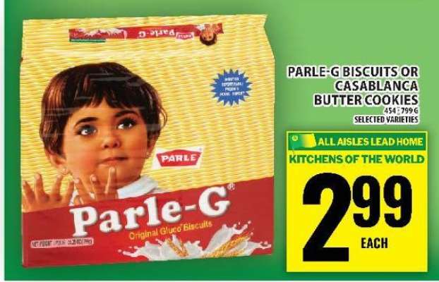 Parle-G Biscuits or Casablanca Butter Cookies