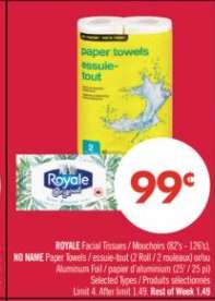 NO NAME PAPER TOWELS