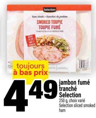 jambon fumé tranché Selection