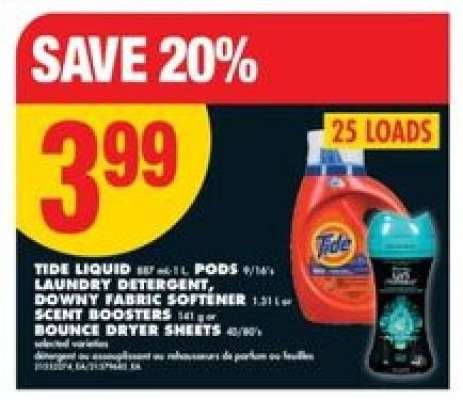 Tide Liquid, Pods, Laundry Detergent, Downy Fabric Softener, Scent Boosters, Bounce Dryer Sheets