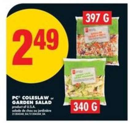 PC Coleslaw or Garden Salad