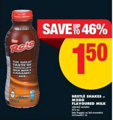 NESTLÉ SHAKES or M2GO FLAVOURED MILK