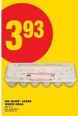 NO NAME® LARGE WHITE EGGS