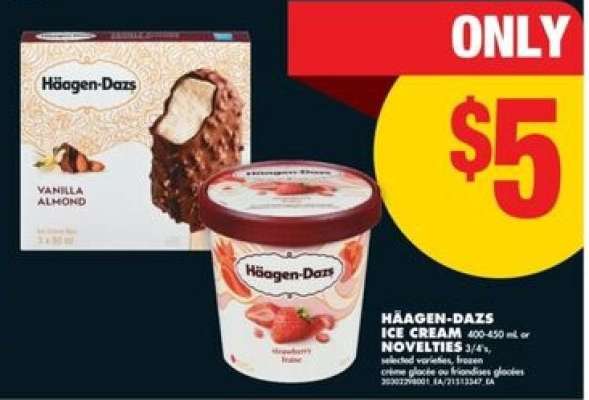 HÄAGEN-DAZS ICE CREAM OR NOVELTIES