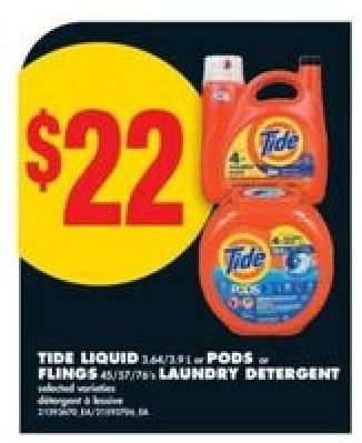 Tide Liquid or Pods or Flings