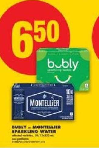 bubly or MONTELLIER Sparkling Water