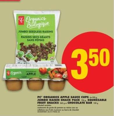 PC Organics Apple Sauce Cups