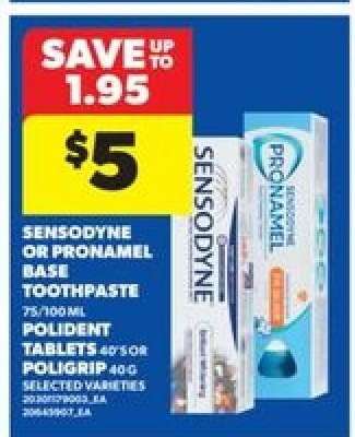 SENSODYNE OR PRONAMEL BASE TOOTHPASTE
