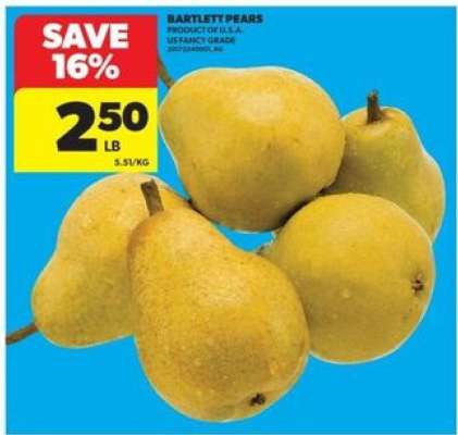 BARTLETT PEARS