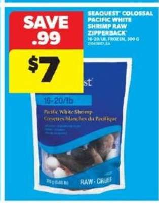 Seaquest Colossal Pacific White Shrimp Raw Zipperback