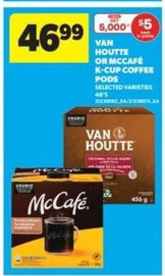 Van Houtte or McCafé K-Cup Coffee Pods