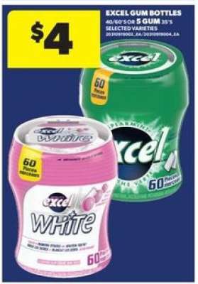 EXCEL GUM BOTTLES