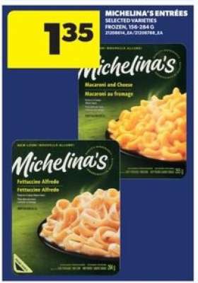 MICHELINA’S ENTRÉES